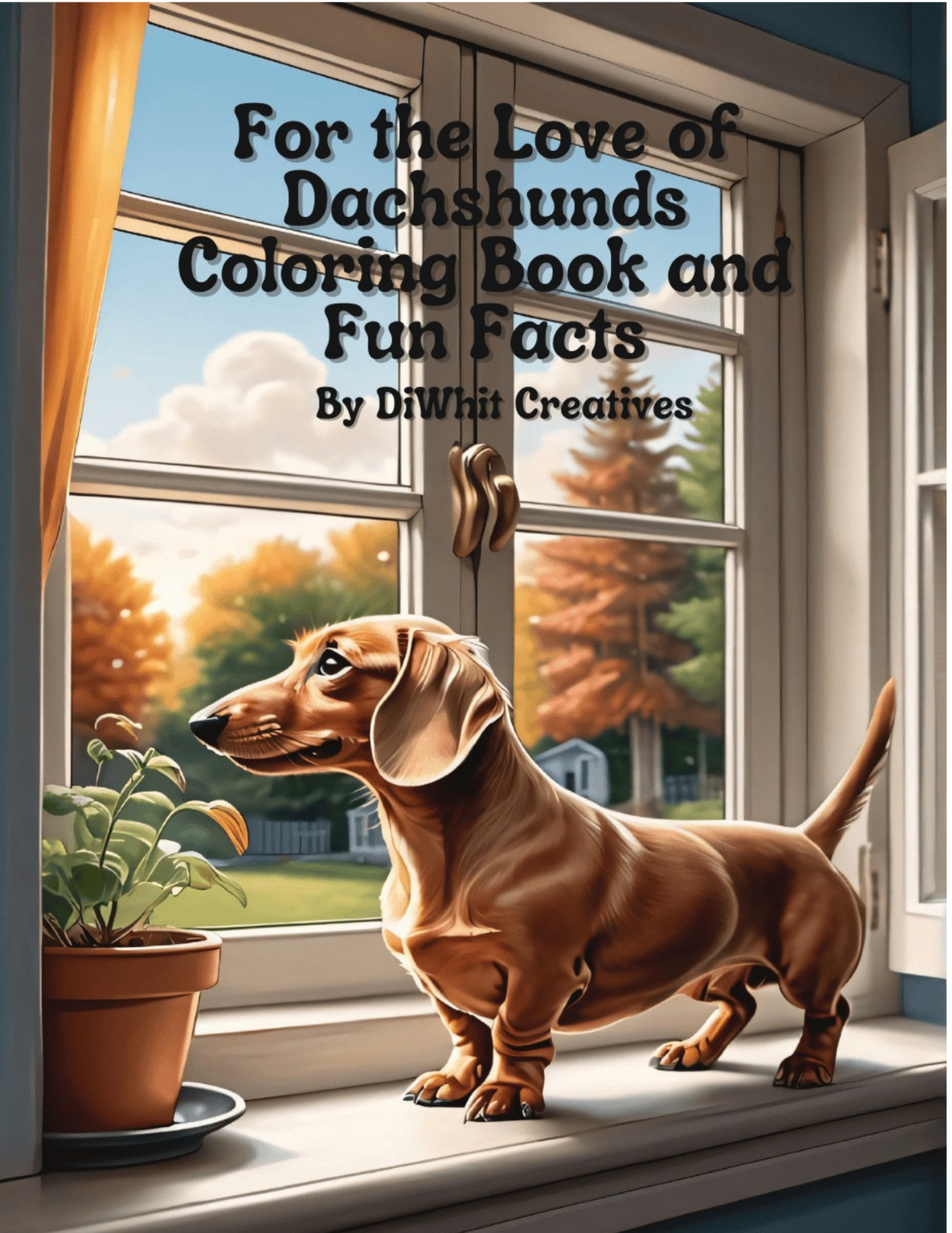 Weiner Dog Coloring Pages - Digital Download