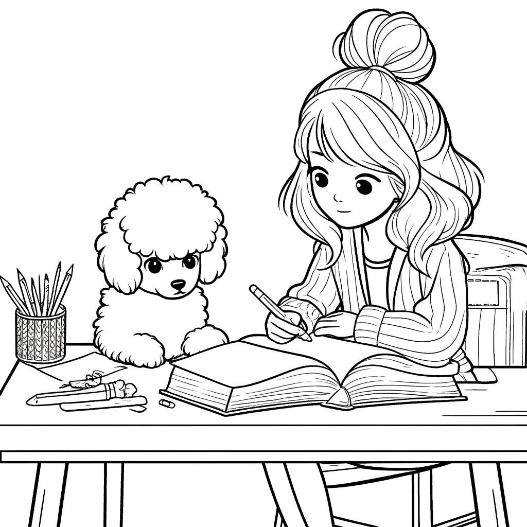 K-9 Coloring Pages and Fun Facts - Digital Download